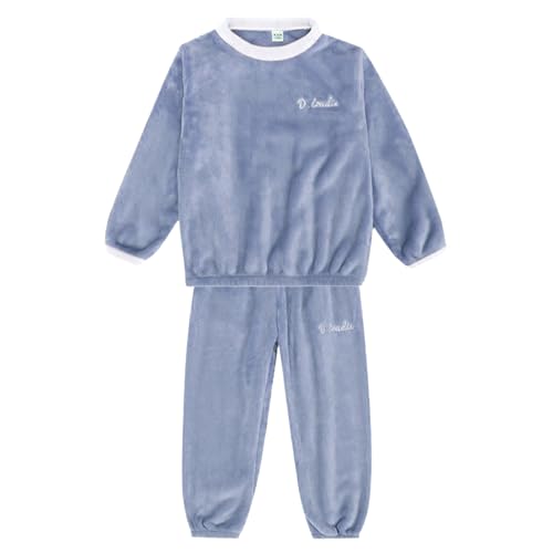 FeiliandaJJ Kinder Flannel Schlafanzug Set Kleinkind Junge Mädchen Weiche Pyjama Set Herbst Winter Warme Fleece Schlafanzüge Nachtwäsche Set 2-10 Jahre von FeiliandaJJ