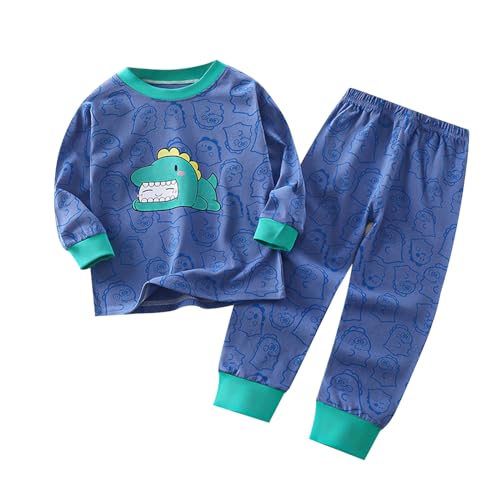 FeiliandaJJ Kinder Zweiteiliger Schlafanzug Set Baby Kleinkind Mädchen Jungen Cartoon Schlafanzüge Nachtwäsche Set Frühling Herbst Langarm Pyjama Set 50 56 62 68 74 80 86 92 von FeiliandaJJ