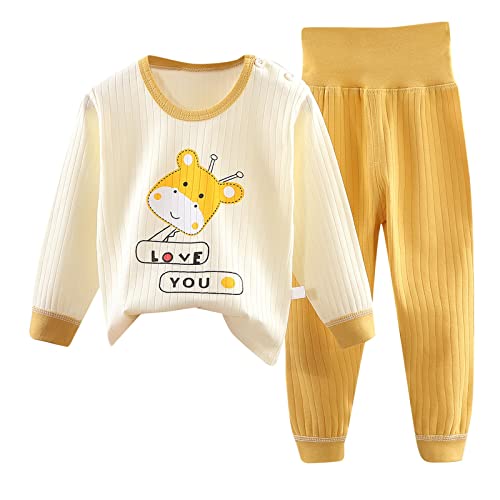 FeiliandaJJ Kinder Zweiteiliger Schlafanzug Set Baby Kleinkind Mädchen Jungen Cartoon Schlafanzüge Nachtwäsche Set Frühling Herbst Winter Langarm Pyjama Set 50 56 62 68 74 80 86 92 von FeiliandaJJ