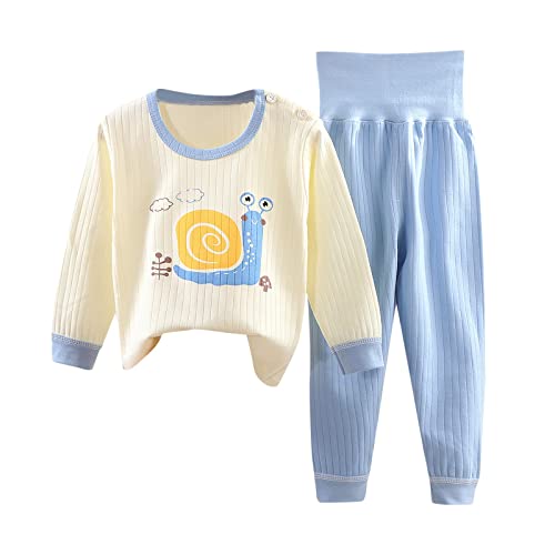 FeiliandaJJ Kinder Zweiteiliger Schlafanzug Set Baby Kleinkind Mädchen Jungen Cartoon Schlafanzüge Nachtwäsche Set Frühling Herbst Winter Langarm Pyjama Set 50 56 62 68 74 80 86 92 von FeiliandaJJ