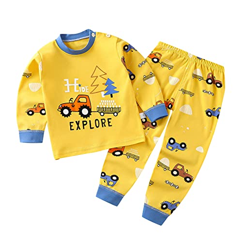 FeiliandaJJ Kleinkind Mädchen Jungen Zweiteiliger Schlafanzug Set Baby Kinder Cartoon Schlafanzüge Nachtwäsche Set Frühling Herbst Winter Langarm Pyjama Set 50 56 62 68 74 80 86 92 von FeiliandaJJ