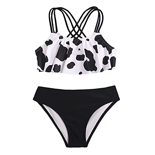 FeiliandaJJ Mädchen Zweiteilige Badeanzüge Bikini Badebekleidung Set Tie Dye Bikinioberteil mit Triangel Bikinihose von FeiliandaJJ