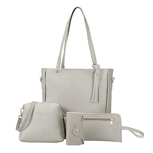 FeiliandaJJ Umhängetasche Damen Handtasche 4-teiliges Set, Handtasche Damen Shoulder Bag Schultertaschen Fashion Handtaschen für Büro Schule Einkauf von FeiliandaJJ