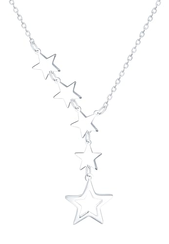 feilok Damen Kette aus 925 Silber Halskette für Frauen Mädchen Stern Weihnachten Valentinstag Muttertags von Feilok