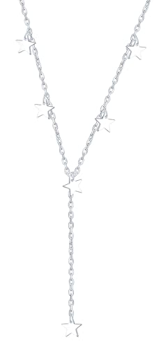 Feilok Halskette Damen Silber 925 Kette mit Anhänger Stern Quaste Halskette für Frauen Schmuck Geburtstags Valentinstag Muttertags von Feilok