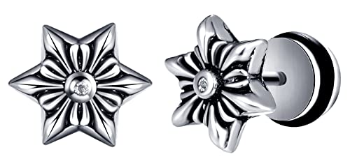 Feilok Herren Ohrringe Ohrstecker Cartilage Creolen Edelstahl Silber Sechszackiger Stern Creolen Ohrringe Huggie Piercing für Mann Männer Feilok Herren Ohrringe Ohrstecker Cartilage Creolen Edelstahl Silber Sechszackiger Stern Creolen Ohrringe Huggie Piercing für Mann Männer von Feilok