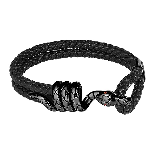 Feilok Schlange Armband Herren Leder Armband Geflochtenes Armband Lederarmband für Herren von Feilok