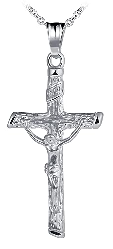 Feilok kette Herren Edelstahl Herren Halskette mit Anhänger Halsband Kreuz Jesus für Männer von Feilok