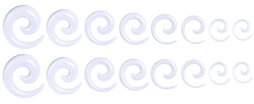 feilok 16 Stück Damen Ohrstecker Knorpel Tragus Ohrringe Weiß Schnecke Ohrstecker Set Knorpel Ohr Piercing Ohrstecker für Damen Herren von Feilok