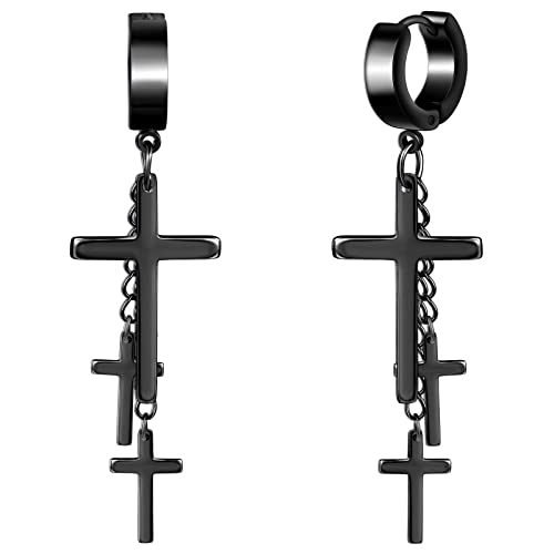 feilok Herren Ohrstecker Creolen Tunnel Ohrringe für Damen Kreuz Ohrhänger kette Ohrstecker-Set Edelstahl Herren Pierced Earrings feilok Herren Ohrstecker Creolen Tunnel Ohrringe für Damen Kreuz Ohrhänger kette Ohrstecker-Set Edelstahl Herren Pierced Earrings von Feilok