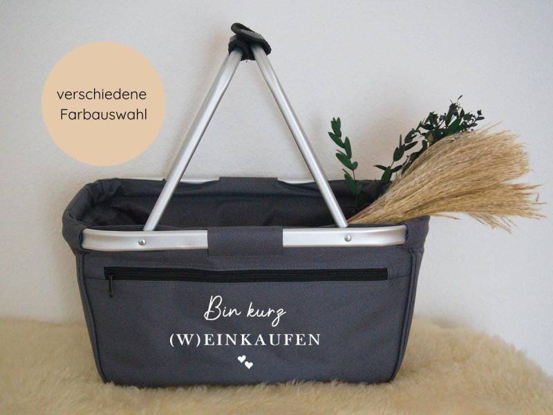 Personalisierter Einkaufskorb/Individuell Shopper Korb Geschenkidee Weinkaufen von FeinDesignMaeder