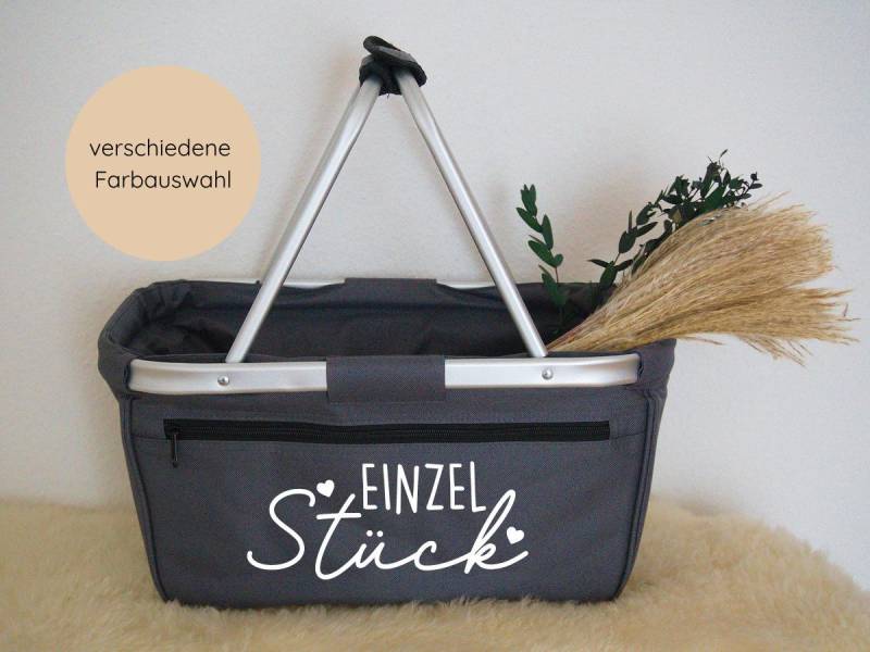 Personalisierter Einkaufskorb/Individuell Shopper Korb Geschenkidee Spruch Einzelstück von FeinDesignMaeder