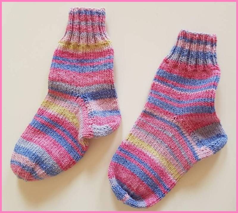 Kindersocken Gr. 24/25, Stretchqualität Aus Baumwolle, Merino Mit Elasthan, Handgestrickt Kindersocken Gr. 24/25, Stretchqualität Aus Baumwolle, Merino Mit Elasthan, Handgestrickt von Feinstrickliebe