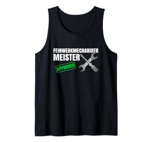 Herren Glückwunsch Meisterprüfung Feinwerkmechaniker Meister Tank Top von Feinwerkmechaniker Geschenk & Meister Glückwunsch