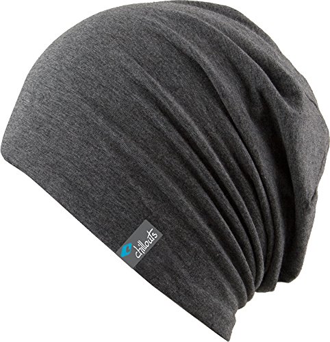 FEINZWIRN Acapulco - leichte längere Beanie Unisex Slouch (Dark Grey) von FEINZWIRN