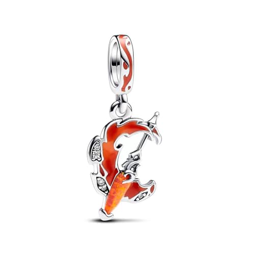 Feitery Compatible with Charms Pandora Armband Feuer und Schwert Anhänger Bead Charm Das Geburtstagsgeschenk für Damen von Feitery