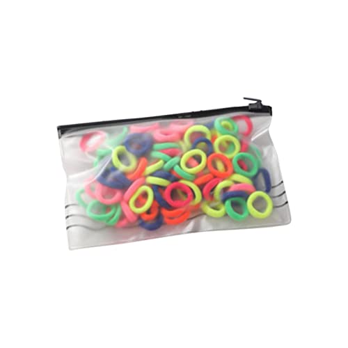 100 Stück bunte elastische Haargummis nahtlose Haarbänder Seile weiche kleine Pferdeschwanzhalter Mode dehnbar keine Falten Haarschmuck für Baby Kinder Mädchen Kleinkind gemischte (D, One Size) von Feizikaw