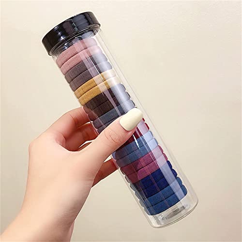 Erwachsene Haargummis Feine Haarbänder 3,5 cm Krawatten Weiche elastische Krawatten Baumwolle Lockiges Haar Für Mädchen Für Kinder Pferdeschwanz Haarschmuck Haarseil Scrunchie (A, One Size) von Feizikaw