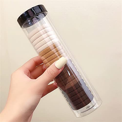 Erwachsene Haargummis Feine Haarbänder 3,5 cm Krawatten Weiche elastische Krawatten Baumwolle Lockiges Haar Für Mädchen Für Kinder Pferdeschwanz Haarschmuck Haarseil Scrunchie (E, One Size) von Feizikaw