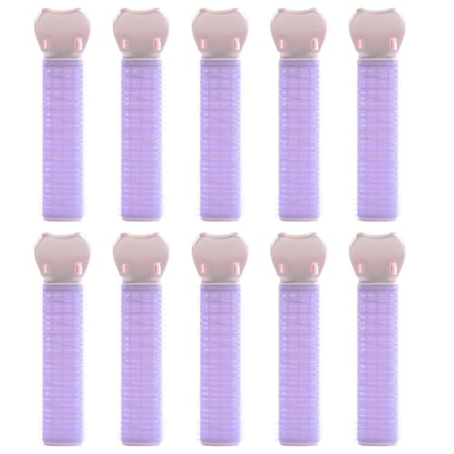 Flache Haarspangen für Damen Air Curling Haarwurzeln Styling Clip Selbstklebende Curling Haarspange (Purple, One Size) von Feizikaw