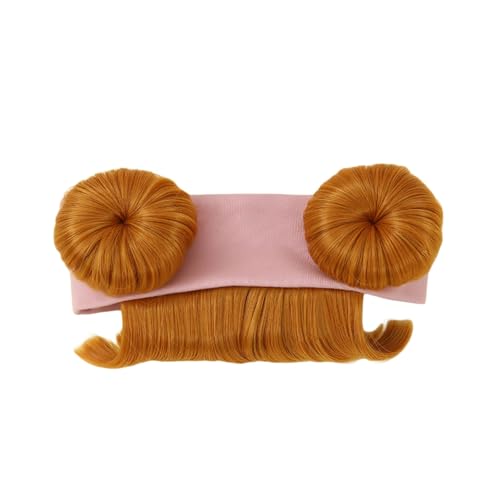 Flache Haarspangen für Damen Baby-Haar-Accessoires-Set, goldene Dutt-Stirnbänder mit weichen Strick-Kopftüchern für kleine Mädchen, Neugeborene-Haarbänder für Fotoshootings und den (A, 17.5x5cm) von Feizikaw