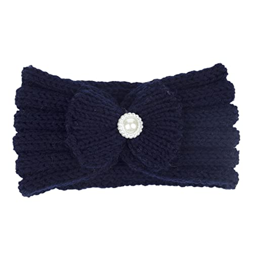 Für warme 21 Farben Winter Solide Wolle Kinder Stirnband Top Haarband Stirnband Haarband Satin (C, One Size) von Feizikaw