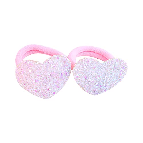 Gradient Star Stretch Rubber Loop Band Pailletten Handtuch Haar Mädchen Fünfzackige High Loop Rainbow Hair Care Haargummi Seide (R, One Size) von Feizikaw