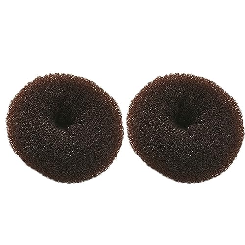 Große Haarspangen für Dickes Haar 2 Stück extra große Haarknoten-Donut-Maker im Ring-Stil, Damen-Chignon-Haar-Donut-Brötchen-Maker, Haarformer, Haarknoten-Maker für dickes langes (Brown, One Size) von Feizikaw