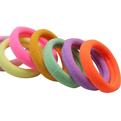 Gummi Gummiband Stück Pferdeschwanz Haar 20 Mädchen Krawatten Seil Armband Haarpflege Seiden Scrunchie (Random, One Size) von Feizikaw