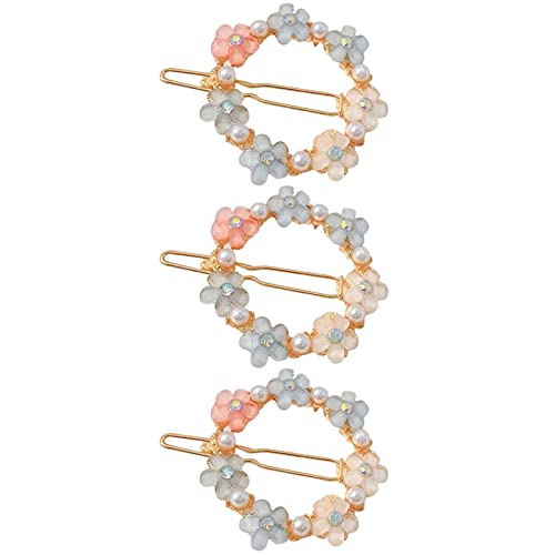 Haar Clip 3er Pack Mädchen Damen Haarspangen Haarspangen Niedliche Strass Dekorative Haarspangen Metall Gold Haarschmuck Haarspangen (C, One Size) von Feizikaw