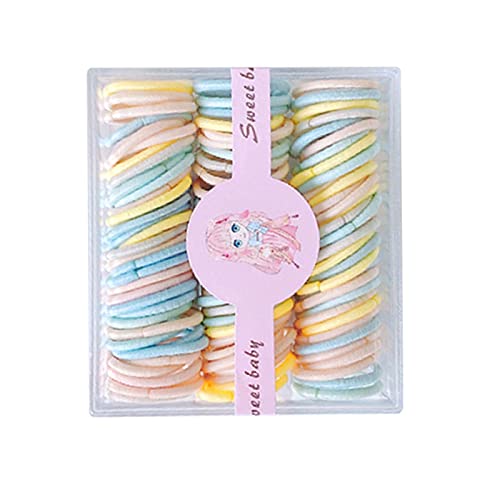 Haar Spange Buntes Gummiband Kinder Mädchen Bunte Mode Einweg Gummiband Elastisches Haarband Dünne Kleine Pferdeschwanz Haargummis Alltag Große Größe (D, One Size) von Feizikaw
