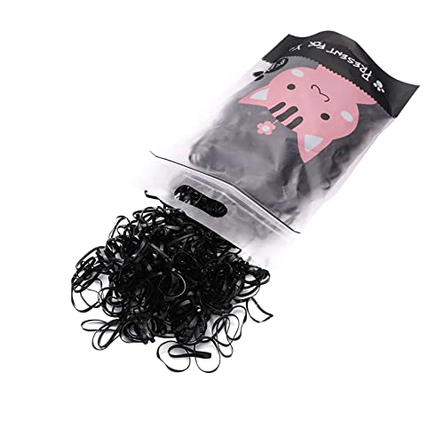 Haarband dünn klein Pferdeschwanz Haargummis Alltag große Größe buntes Gummiband Kinder Mädchen bunte Mode Einweg-Gummiband elastisch Haargummi Klein (A, One Size) von Feizikaw