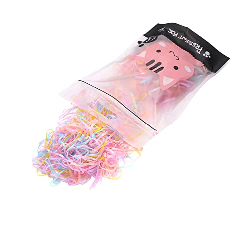 Haarband dünn klein Pferdeschwanz Haargummis Alltag große Größe buntes Gummiband Kinder Mädchen bunte Mode Einweg-Gummiband elastisch Haargummi Klein (B, One Size) von Feizikaw