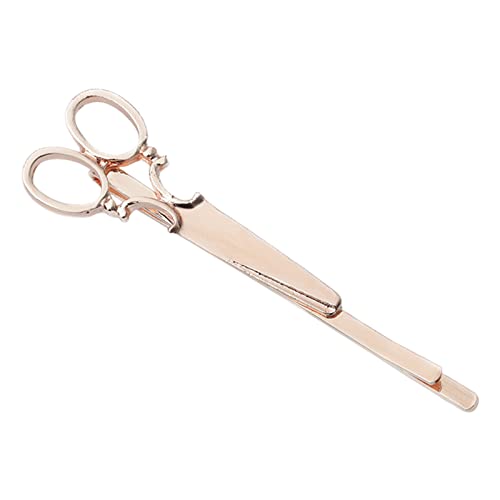 Haarclip Mode Kreative Haarnadel Kopfbedeckung One Word Clip Scherenform Gold Metall Haarnadeln Für Frauen Clips Kopfschmuck Haarschmuck (Rose Gold, One Size) von Feizikaw