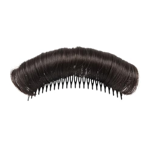 Haarspange Damen Haarpolster Haarknoten Falsche Haarspange Haarpolster Schwarz Naturhaar Beulenclip Für Volumen DIY Haar (Black, One Size) von Feizikaw