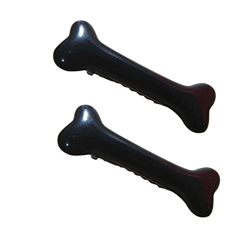 Haarspange Groß Mehrfarbige Hundeknochen-Haarspangen Künstliche Hundeknochen-Haarspangen Weihnachten Cosplay Kostüm Party Frauen Haarschmuck (Black, One Size) von Feizikaw