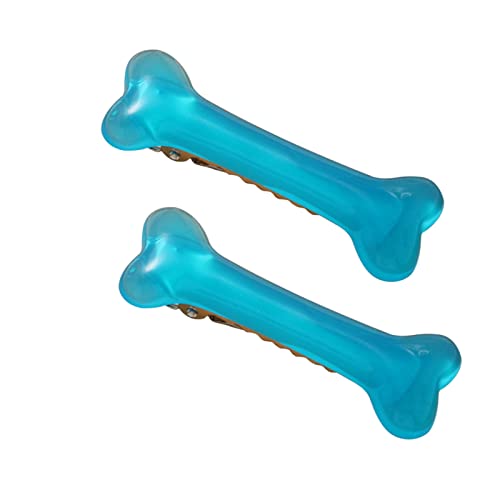 Haarspange Groß Mehrfarbige Hundeknochen-Haarspangen Künstliche Hundeknochen-Haarspangen Weihnachten Cosplay Kostüm Party Frauen Haarschmuck (Blue, One Size) von Feizikaw