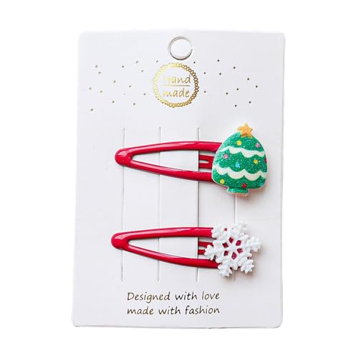 Haarspange Haarspangen Kinder Weihnachten Rentier Clips Weihnachtsdeko Haarnadeln Weihnachtshaarspangen Für Kinder Mädchen Frauen Weihnachten Mädchen Haarnadeln Set (E, 6x6x1) von Feizikaw