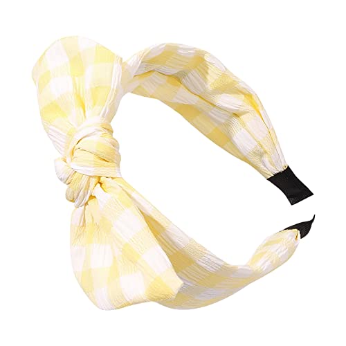 Haarspangen Damen Bunte Stirnbänder Mode Blumen Polka Dot Streifen Haarschleife Stirnbänder zufällig Ohren Haarbänder Knoten Haarbänder Haarschmuck für Frauen Mädchen (E, One Size) von Feizikaw
