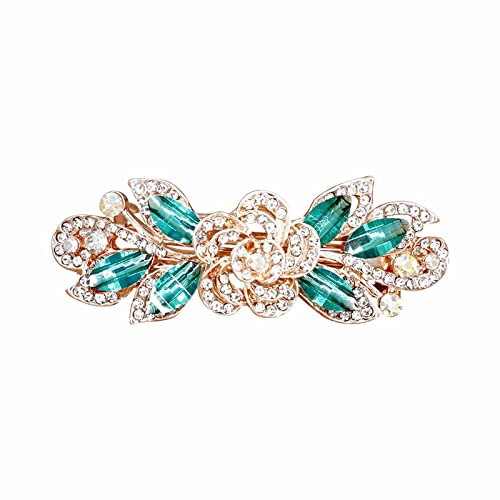 Haarspangen Damen Dünnes Haar Kristall-Haarspange Haarspange Strass Haarspange Bling Kristall Hochzeit Haarspange Haarnadeln Glanz Braut dekorative Kopfbedeckungen Haarspange Schmuck für (D, One Size) von Feizikaw
