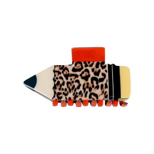 Haarspangen für Damen Bleistiftclips Bleistift-Haarclip Bleistift-Haarclips Accessoires Zurück zur Schule Haar-Accessoires für Lehrer Dankesgeschenk (A, 8.6cm) von Feizikaw