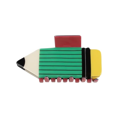 Haarspangen für Damen Bleistiftclips Bleistift-Haarclip Bleistift-Haarclips Accessoires Zurück zur Schule Haar-Accessoires für Lehrer Dankesgeschenk (C, 8.6cm) von Feizikaw
