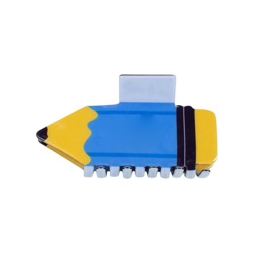 Haarspangen für Damen Bleistiftclips Bleistift-Haarclip Bleistift-Haarclips Accessoires Zurück zur Schule Haar-Accessoires für Lehrer Dankesgeschenk (F, 8.6cm) von Feizikaw