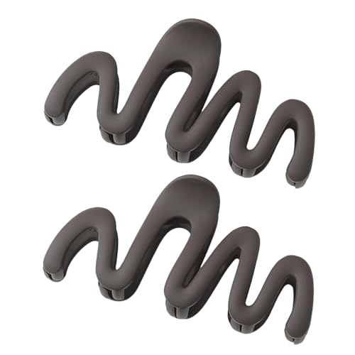 Hair Clip 2 Stück große Wellen-Haarspange, Scheiben-Haarspange, Damen-Haarspange (B, One Size) von Feizikaw