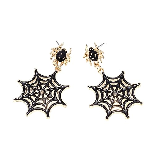 Halloween Ohrringe Damen Lustige Legierungsohrringe mit Halloween-Atmosphäre. Halloween-Ohrringe für Mädchen, Frauen Männer (Yellow, One Size) von Feizikaw