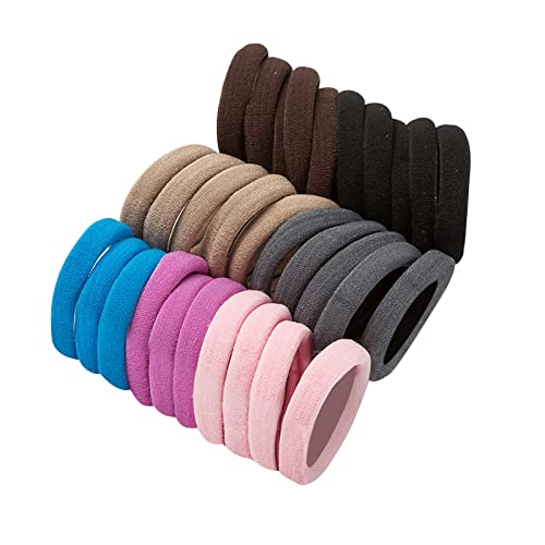 Stücke Pferdeschwanz Stücke/30 Befestigungshaarband 20 Seil Baby Kleines Haarband Farbe Gemischt Nicht-Schäden Elastisches Stirnband Zubehör Mini Mädchen Weiches Haarband Durchsichtige (G, One Size) von Feizikaw