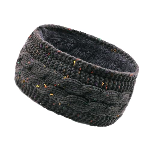 Winter Fleece Haar Zubehör Herbst Winter Wolle Gestrickte Stirnbänder Europäischen Warm Halten Sport Stirnbänder & Scrunchies Seide (I, 22X11CM) von Feizikaw