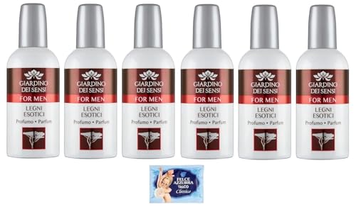 6 x Giardino dei Sensi Duft für Männer, exotisches Holz, intensiver und origineller Herrenduft, 100 ml + 1 Packung Talkum Felce Azzurra gratis, Beutel mit 100 g 6 x Giardino dei Sensi Duft für Männer, exotisches Holz, intensiver und origineller Herrenduft, 100 ml + 1 Packung Talkum Felce Azzurra gratis, Beutel mit 100 g von Felce Azzurra