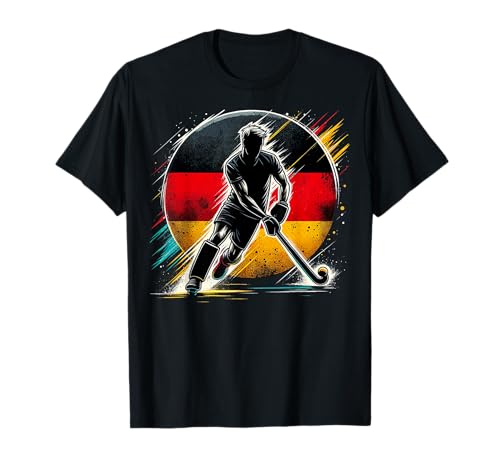 Feldhockey Deutschland Männer Feld Hockey T-Shirt von Feldhockey Bekleidung Für Deutsche Fans