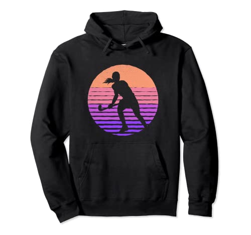 Feldhockey Damen Vintage Hockeyspieler Pullover Hoodie Feldhockey Damen Vintage Hockeyspieler Pullover Hoodie von Feldhockey Designs für alle Hockey Fans